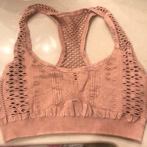 Mesh Cut Out Racerback Bralette Bra